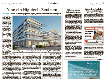 2017-10-21 Siegener Zeitung, Grundsteinlegung The summit_339 x 254 px